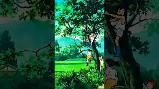 A Peaceful Village Life❤️ #shorts #villagelife #anime #2danimation #peaceful#lofi #village#dog#love