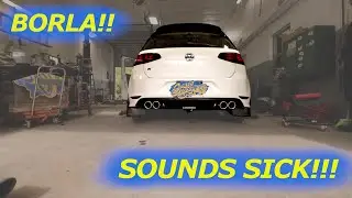 2017 VW Golf R Borla S Type Cat Back Exhaust Install How To and Sound Clip