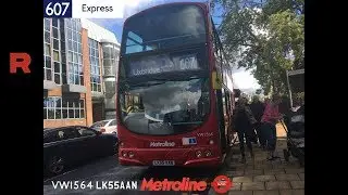 607 Bus Route (VW1564 LK55AAN) Wright Eclipse Gemini Metroline (9th September 2017)