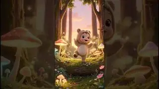 Cute Baby Bear&rsquo;s Magical Forest Dance 🐻✨#shorts #cute #baby #animation #viral #fyp #dance #wholesome