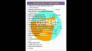 SSC GD ANALYSIS TODAY | 7 February 3rd shift Analysis | SSC GD Analysis Today 2025 | #ssc #sscgd