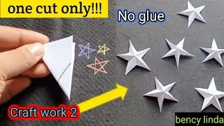 3 D Paper star / craft work going on Star / christmas star decoration ideas 