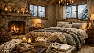 Fire Crackling Sounds Only ❄️🔥 | Quaint Cottage Winter Escape