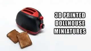 3D printed miniature bread toaster for dollhouse kitchen
