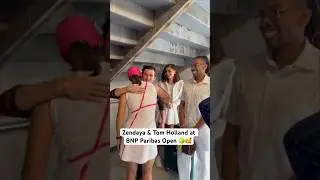 #Zendaya & #TomHolland&rsquo;s SWEET tennis date at BNP Paribas Open! 🎾🥰 #shorts 🎥: Tennis Channel