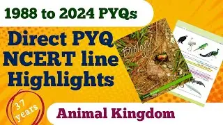 Direct PYQ Ncert line highlights | ANIMAL KINGDOM | NEET 2025 | NEETxPYQ #neet #ncert #animalkingdom