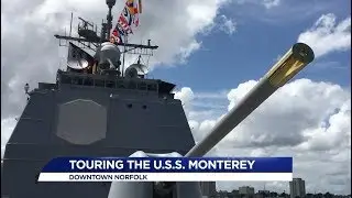 Touring the USS Monterey Cruiser on Fourth of July