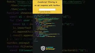 Javascript Filtering | Text box filter with API #shorts #jsproject #js #api #viral #trending #code