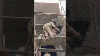 Rainwater drops working at balcony area to avoid rainwater to get inside balcony wiremesh + cement