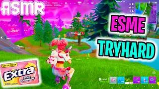 ASMR Gaming 🍀 Fortnite Esme Skin Tryhard Relaxing Gum Chewing + Controller Sounds Whispering 🎧