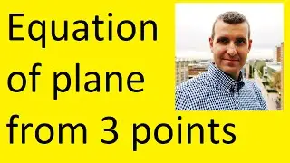 Equation of plane from 3 points