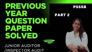 Previous year question paper solved of inspector audit and junior auditor part 2