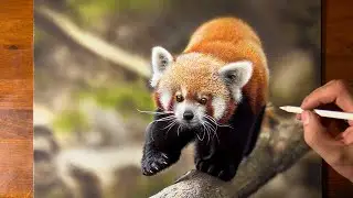 Red Panda Drawing (...that looks like a photo!)