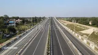 Drone View of Dhaka-Mawa-Bhanga Expressway Daytime. Asian Highway Network. Stock Footage