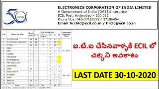 ECIL APPRENTICE NOTIFICATION 2020 || ITI APPRENTICE || LATEST GOVT APPRENTICE 2020
