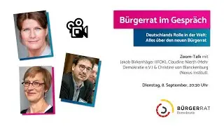 Online-Seminar: Deutschlands Rolle in der Welt - Alles &uuml;ber den neuen B&uuml;rgerrat