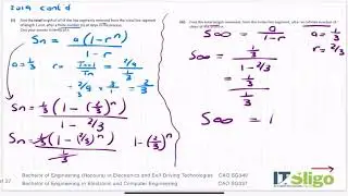Sequence and Series 2019 Q7 Leaving Cert Higher Level
