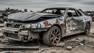 ASMR Car Restoration! Full Restoration of a 2005 Nissan Skyline GT R Total Disrepair to looking New