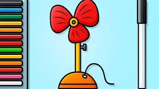 How To Draw Table Fan Easy 🌀 | Simple Drawing For Kids Step by Step ✏️🎨