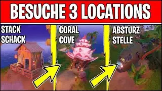 Fortnite: Besuche Coral Cove, Stack Shack und die Absturzstelle (Fortnite Herausforderung Deutsch)