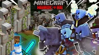 IRON GOLEM VS PILLAGER (RAID LEVEL 5) MINECRAFT HARDCORE EPISODE 1