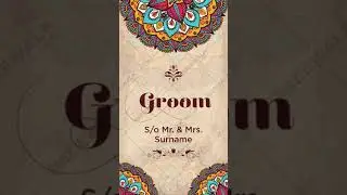 Mandala Theme Wedding Invitation Video || Vertical Wedding Invitation Video || IM-755