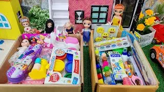 Barbie girl open New Toys and craft things/Mini doll show