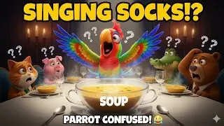 Parrot Says  Singing Socks  at Fancy Dinner! 🦜🤣   Total Confusion