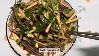 Today, make an apple and onion salad for a healthy and delicious dinner.#online #apple #healthyfood 