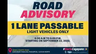 UPDATE SA PAGUDPUD ILOCOS NORTE 1 LANE PASSABLE