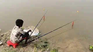 New Best Hook Fishing Video | Traditional Fish  Catch With Hook in River #fish