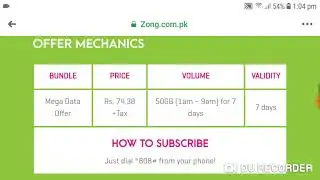 zong internet packages //zong internet packages 2020 // zong new internet packages 2020.