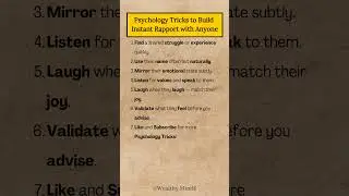 Psychology Tricks to Build Instant Rapport with Anyone