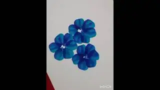beautiful one stroke shading effect floral design using brush pens/Perfect blending technique...DIY