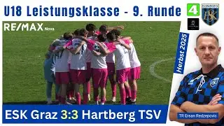 🔷 U18 L ⚽️ ESK Graz 🆚 Hartberg TSV vom 25.10.2025