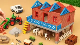 Flood Collapsed House | DIY Project to Rebuild a 2-Story Mini House with Bricks and Cement