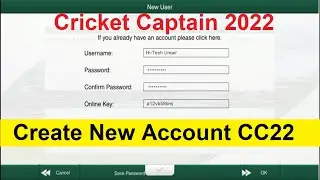 How to Create New Account in Cricket Captain 2022 For Online Game | Create New User Account in CC24