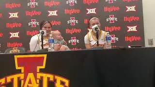 Audi Crooks and Arianna Jackson press conference Colorado | Iowa State women's basketball | Feb. 8