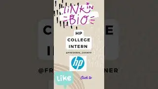 HP Off Campus Drive | B.E/B.Tech | 2021/ 2022 Batch | College Intern