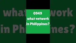 0949 what network in Philippines? #shorts #philippines #mobilenumber
