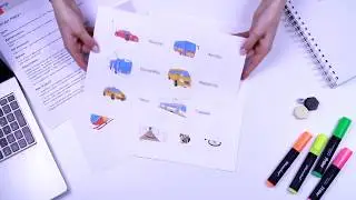 Игровой набор. Глаголы движения и транспорт. А1 и А2.