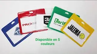 Visitor Badge Kit, PVC, with Inserts and Clips, Horizontal