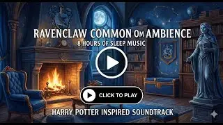 8 HOURS RAVENCLAW SLEEP. SLEEP IN HOGWARTS TOWER