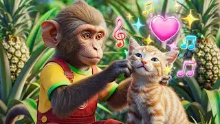 Monkeys collect chicken eggs and cook them for breakfast