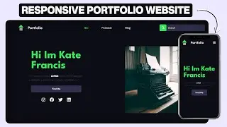 Build a Responsive Portfolio Website Using Only HTML & CSS!