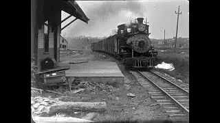 LOST FOOTAGE FOUND! WW&F locomotive 6 arrives at Windsor, Maine - 1920; This is not AI!