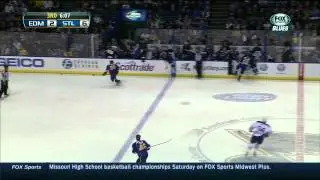 Jaden Schwartz backhand goal 6-2 Edmonton Oilers vs St. Louis Blues 3/13/14 NHL Hockey.