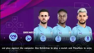 Man City PES 2020 PPSSPP Commentary Peter Drury Camera PS4 Android Offline 600Mb