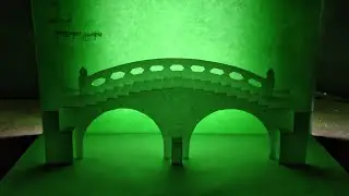 3d Spectacles Bridge/Pop up bridge card/Kirigami /Paper art and craft.