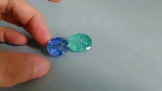 SIJS: 16.10ct Burmese Unheated Blue Sapphire | 13.86ct Paraiba Tourmaline